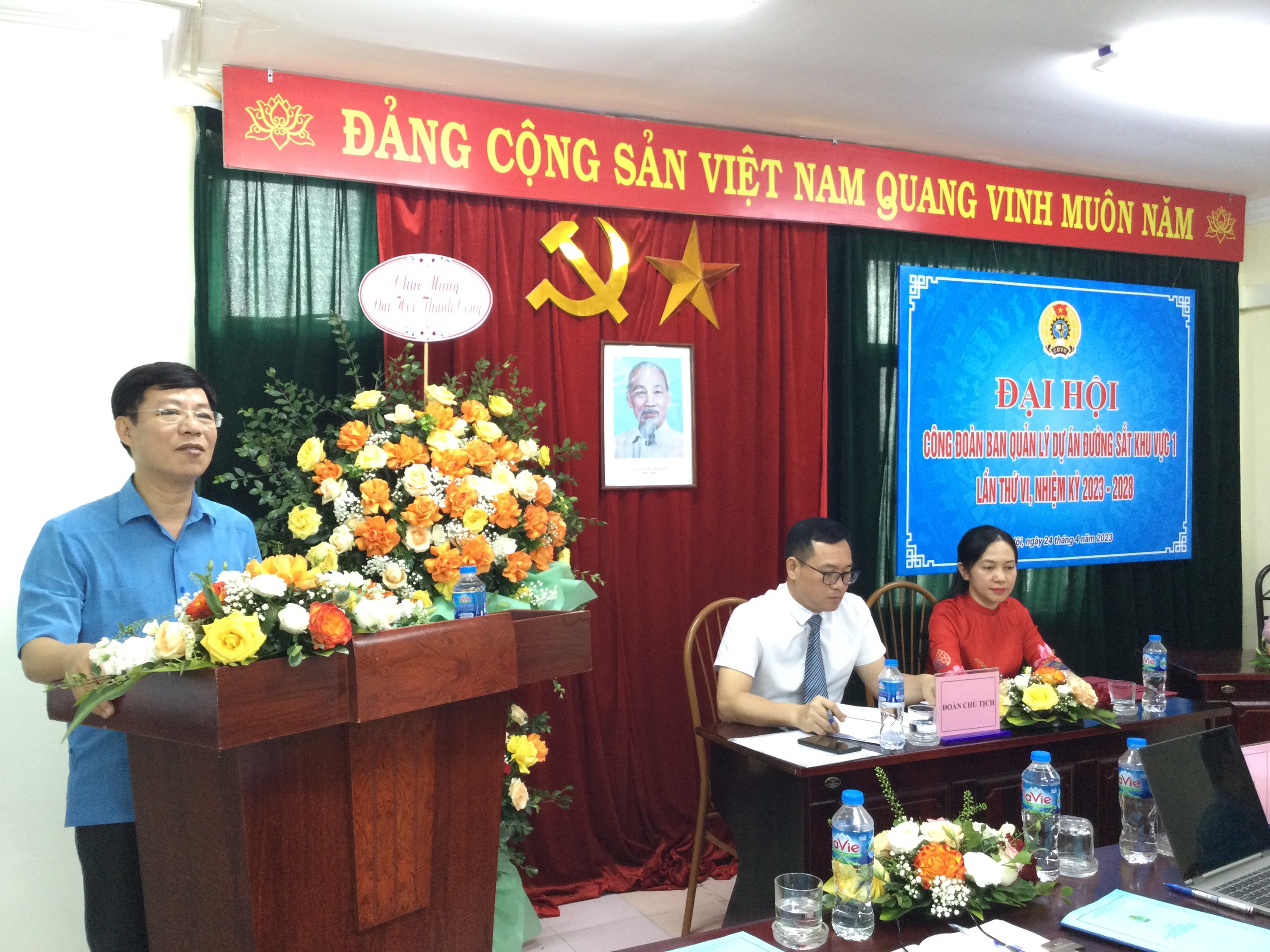 CÔNG ĐOÀN BAN QUẢN LÝ DỰ ÁN ĐƯỜNG SẮT KHU VỰC I TỔ CHỨC ĐẠI HỘI CÔNG ĐOÀN LẦN THỨ VI, NHIỆM KỲ 2023 - 2028